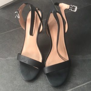 Abound black ankle heels